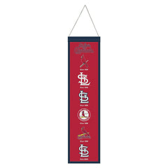 St. Louis Cardinals Logo Evolution MLB Wool Banner Taass sale
