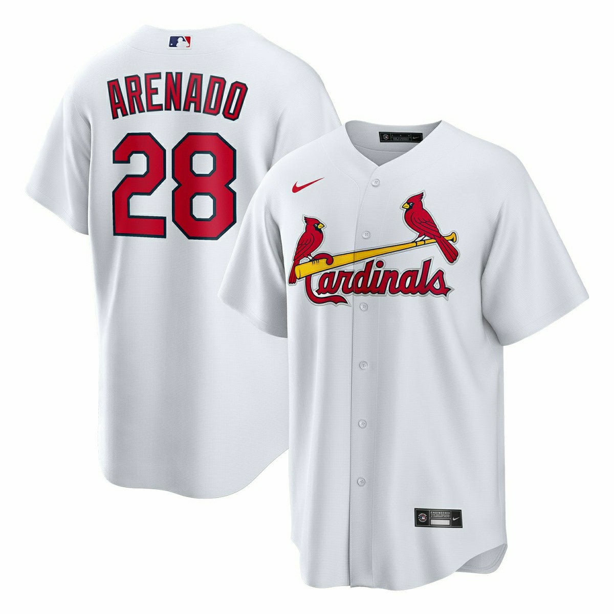 Nolan Arenado #28 St. Louis Cardinals Nike MLB Jersey White Fashion