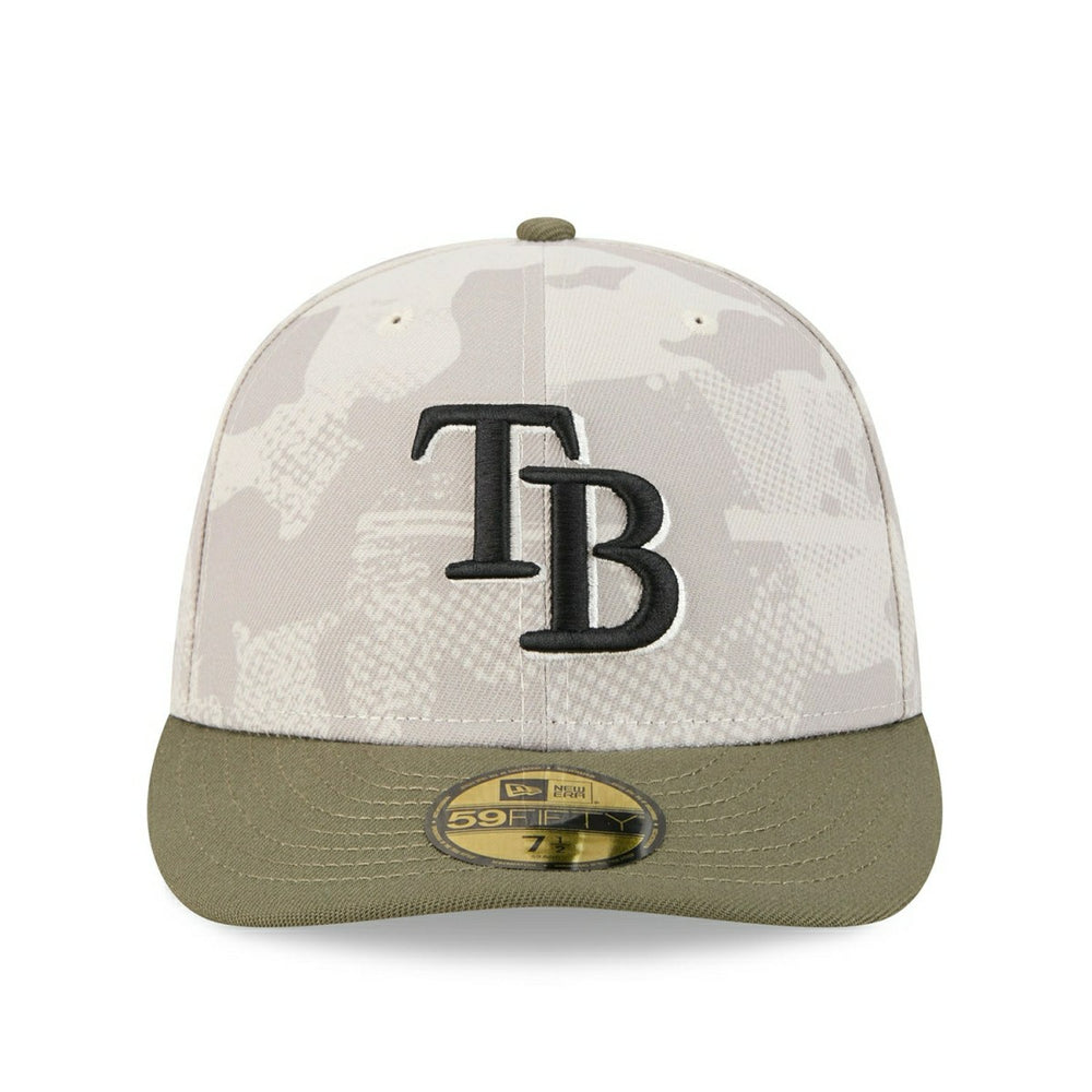 Tampa Bay Rays 2025 MLB Authentic Armed Forces Pre-Curved 59FIFTY Fitted Cap Fashion