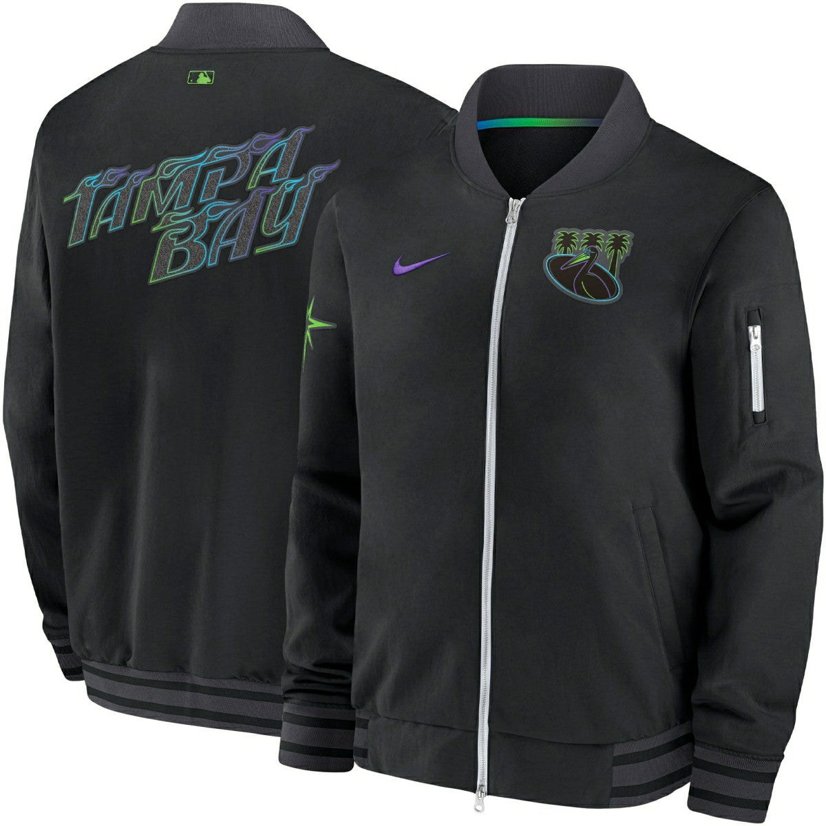 Tampa Bay Rays 2024 City Connect MLB Authentic Nike Bomber Jacket Lifestyle
