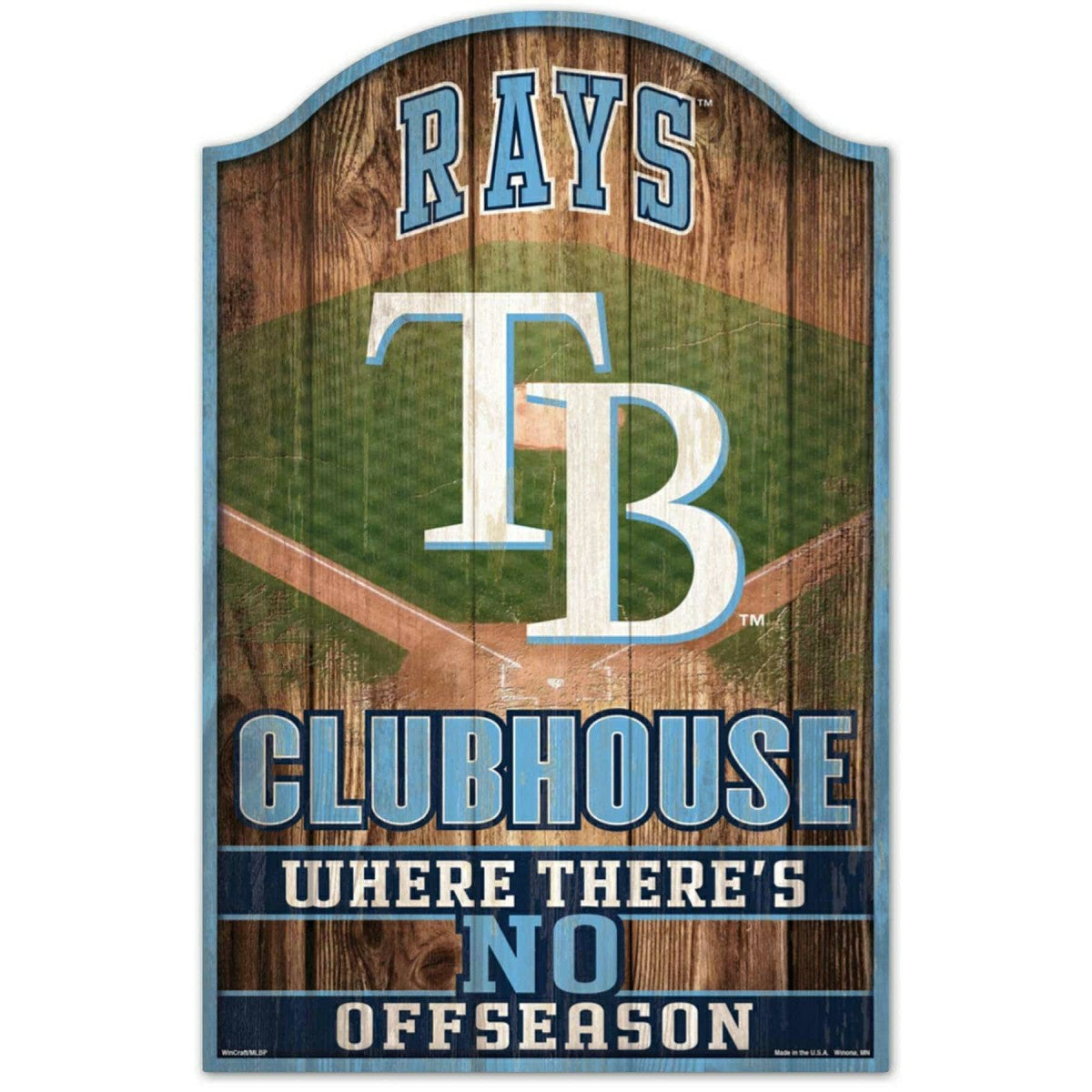 Tampa Bay Rays WinCraft MLB Clubhouse Wood Sign Taass for sale