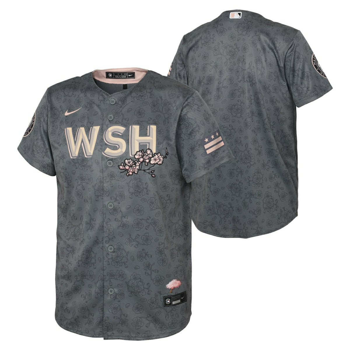Washington Nationals Replica City Connect MLB Jersey Graphite (YOUTH) Taass sale