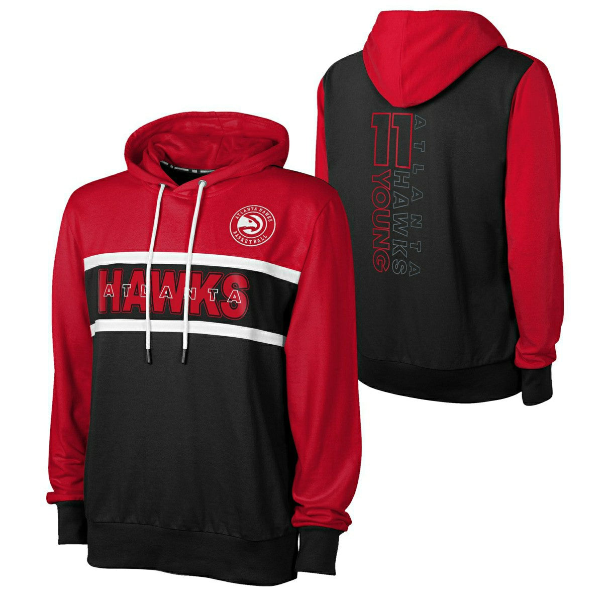 Trae Young #11 Atlanta Hawks Outerstuff NBA Hoodie Black/Red Lifestyle