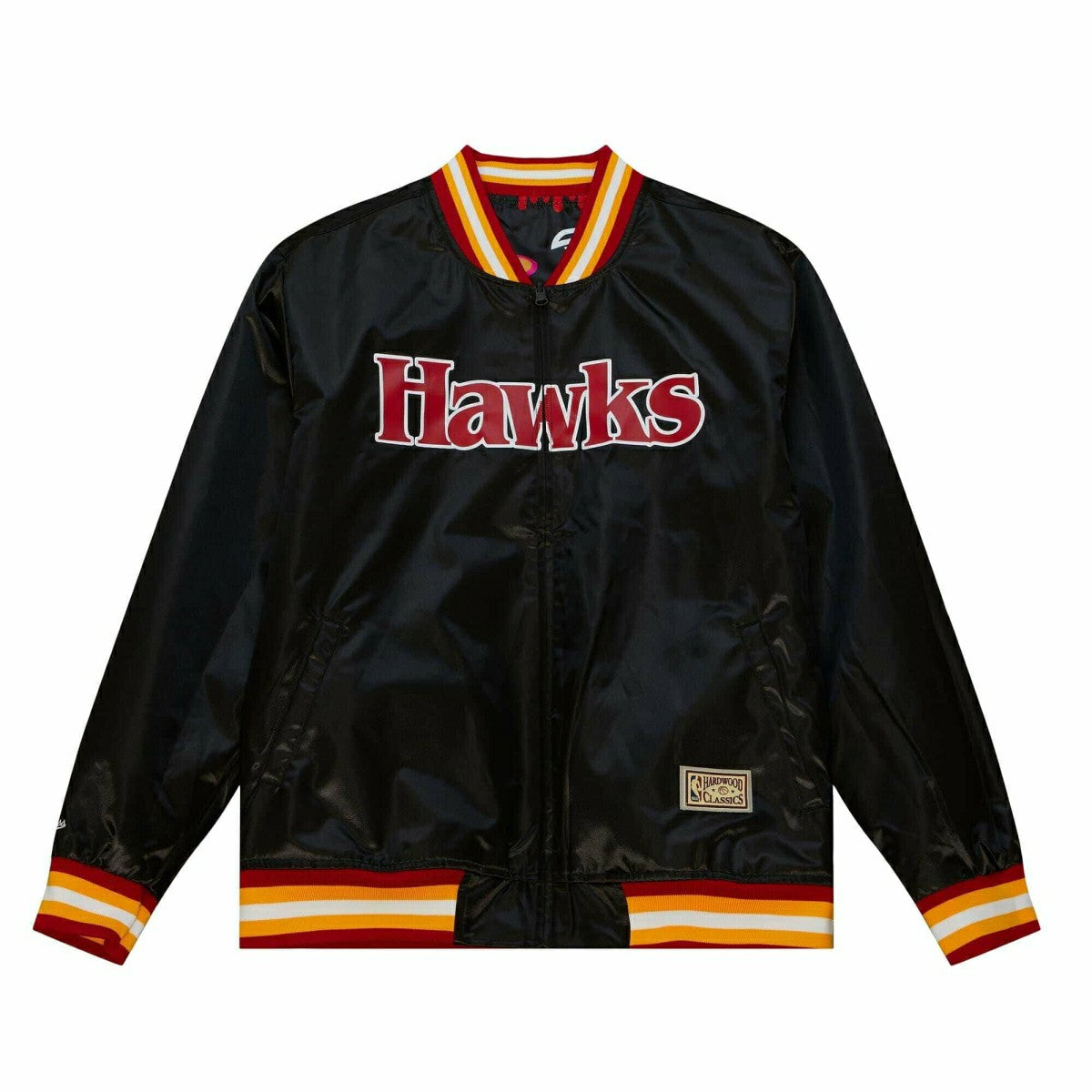 Atlanta Hawks Slap Sticker Reversible Lightweight Satin NBA Jacke Black Taass US