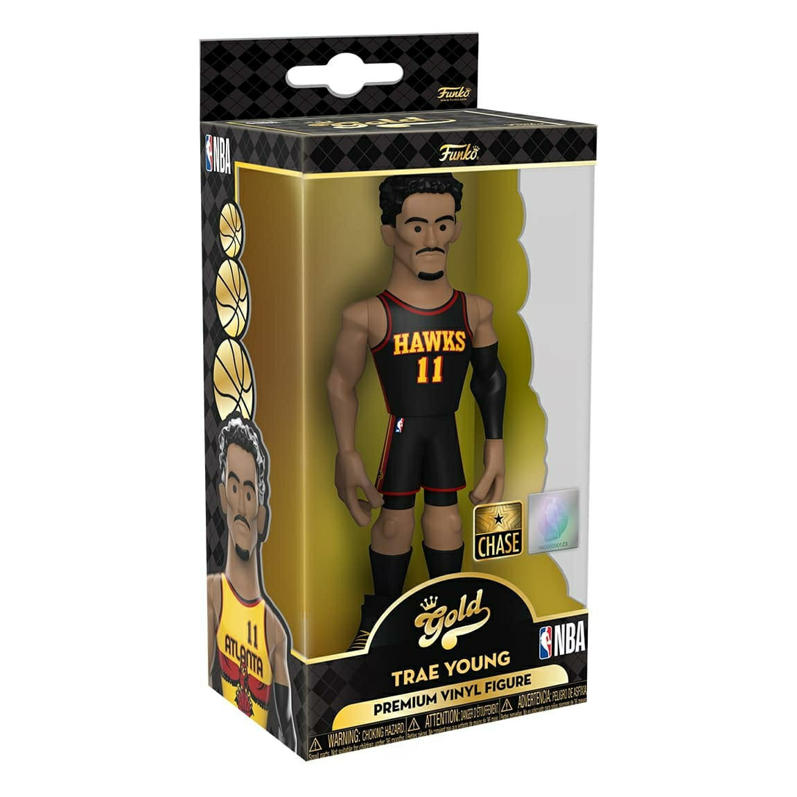 Funko Vinyl Gold 5" Trae Young Atlanta Hawks CHASE Edition NBA Figure Classic