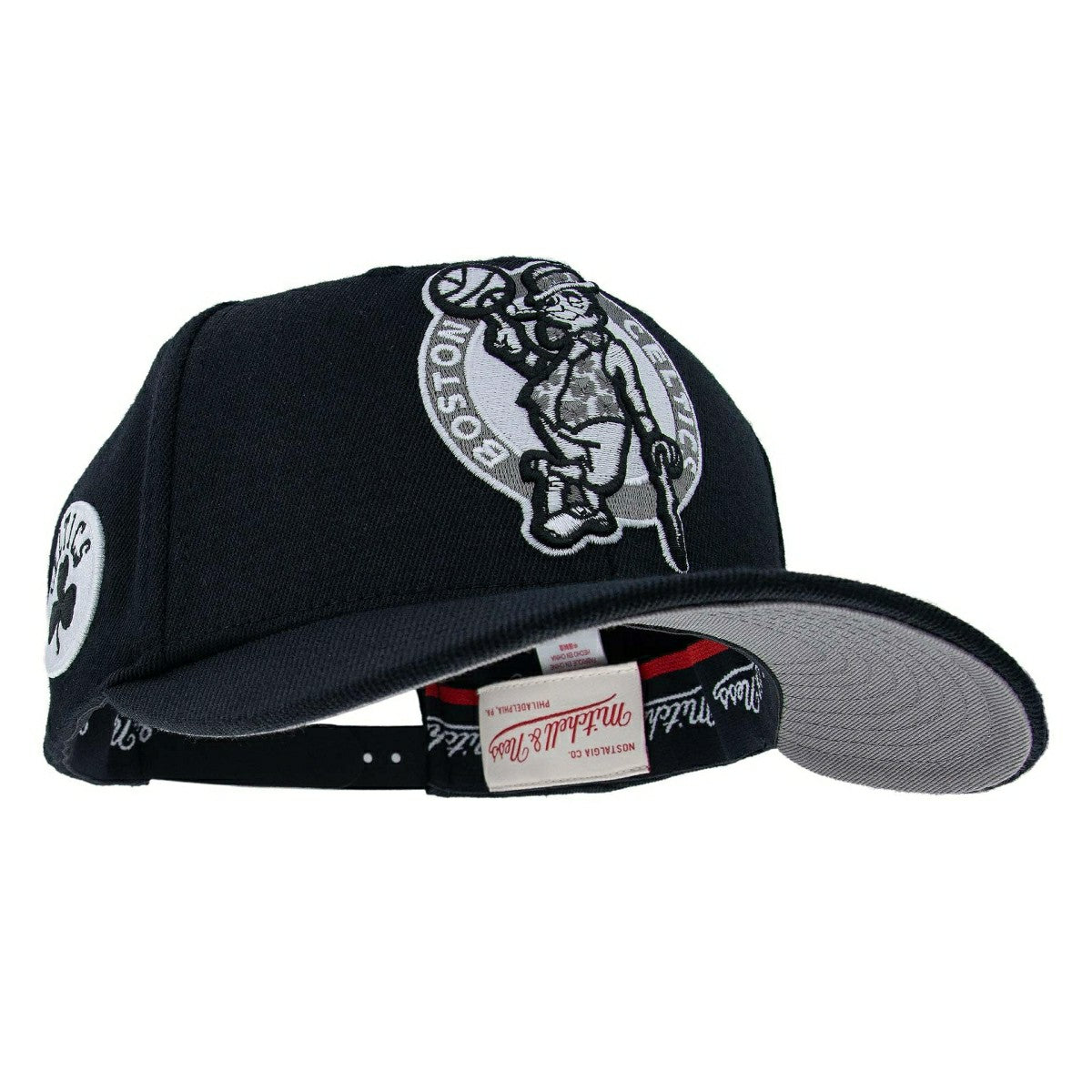 Boston Celtics Monochrome Classic Red Stretch-Snap NBA Cap Black Taass US