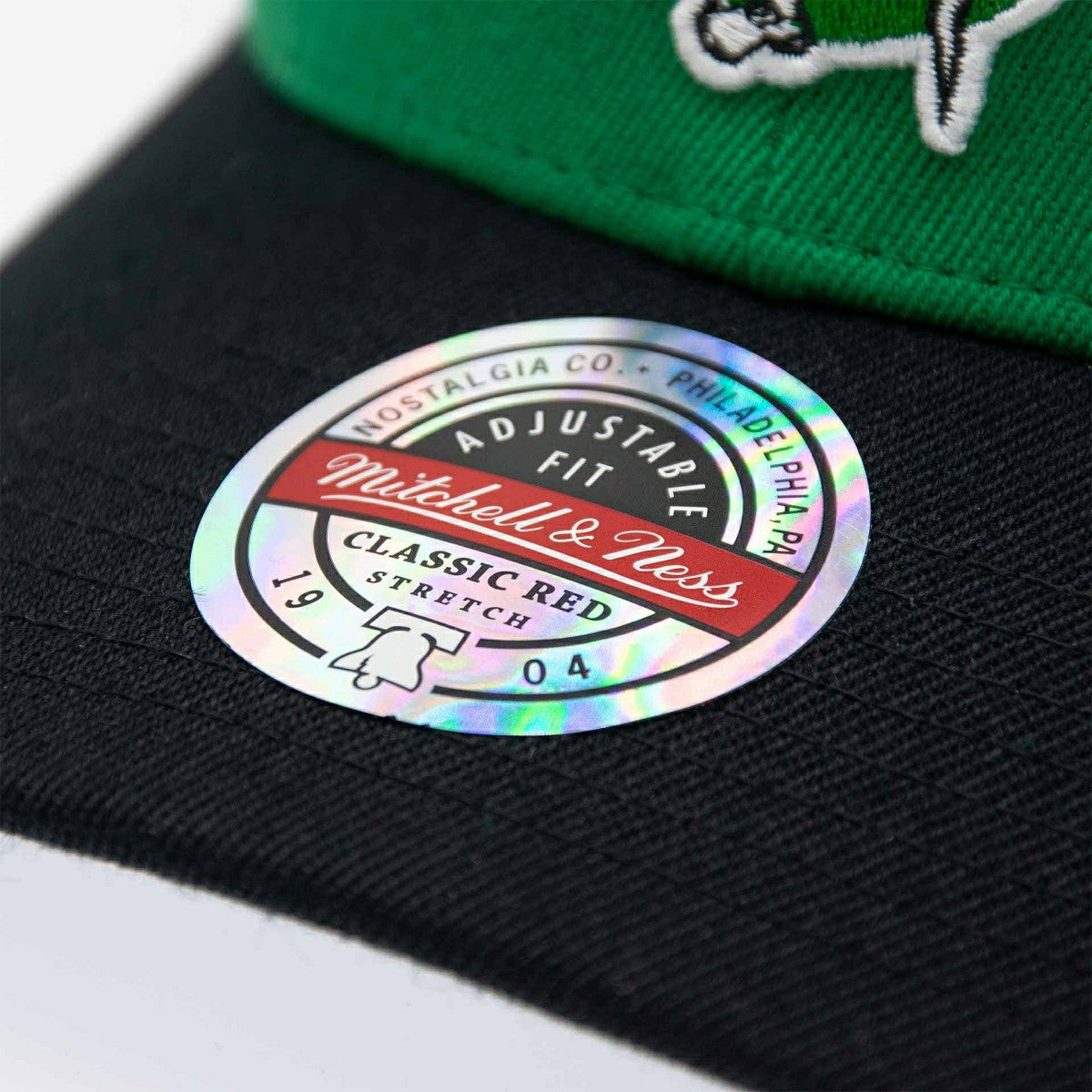 Boston Celtics Team Arch Classic Red Stretch-Snap NBA Cap Green Classic