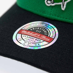 Boston Celtics Team Arch Classic Red Stretch-Snap NBA Cap Green Classic