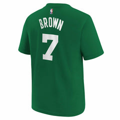 Jaylen Brown #7 Boston Celtics Player NBA T-Shirt Green (YOUTH) Fashion