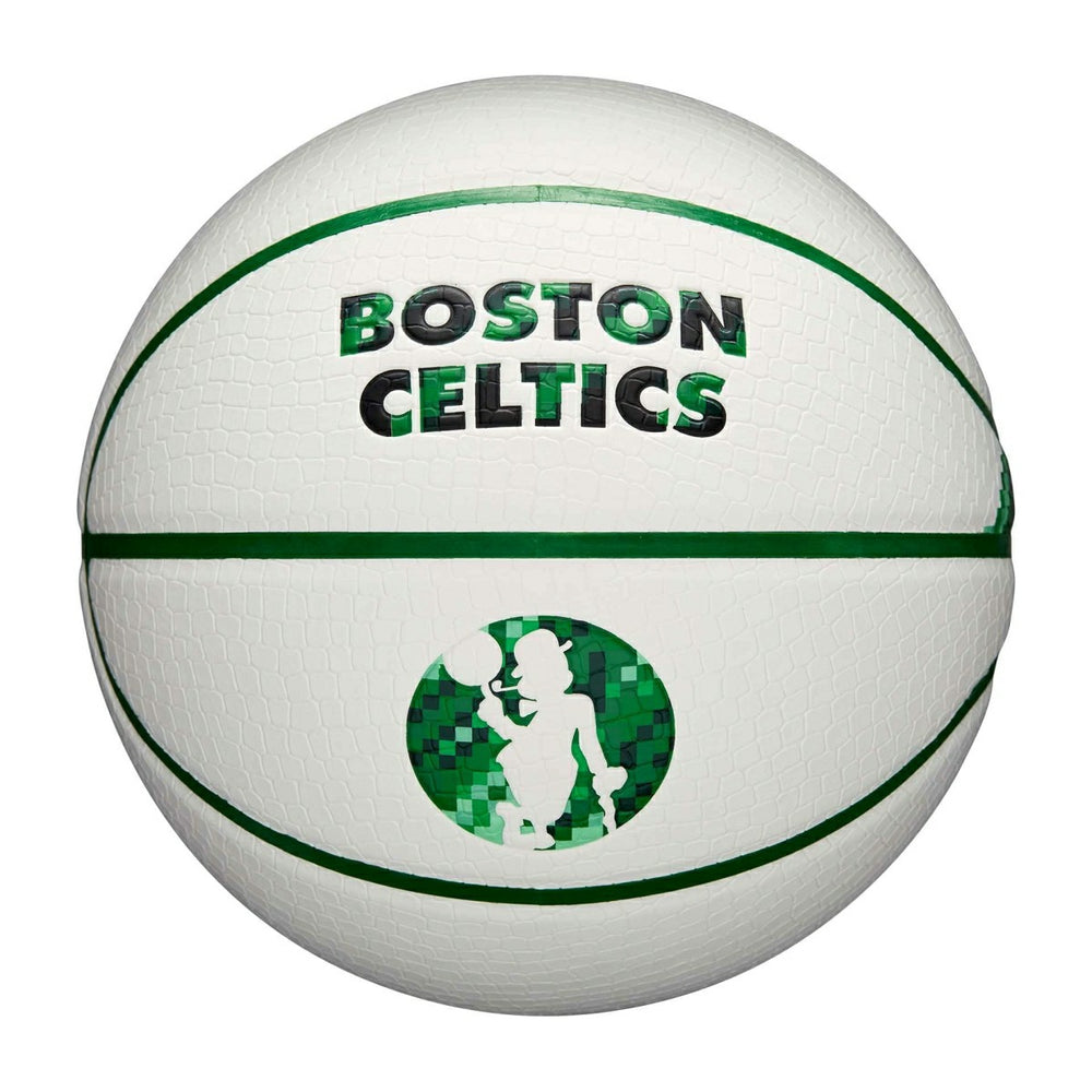 Boston Celtics Pixel NBA Basketball White (Size 7) Classic