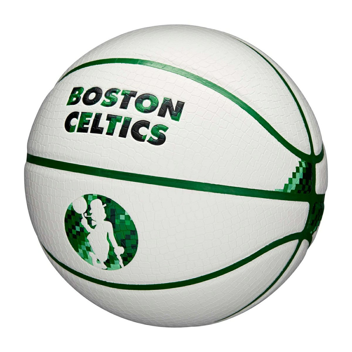 Boston Celtics Pixel NBA Basketball White (Size 7) Classic