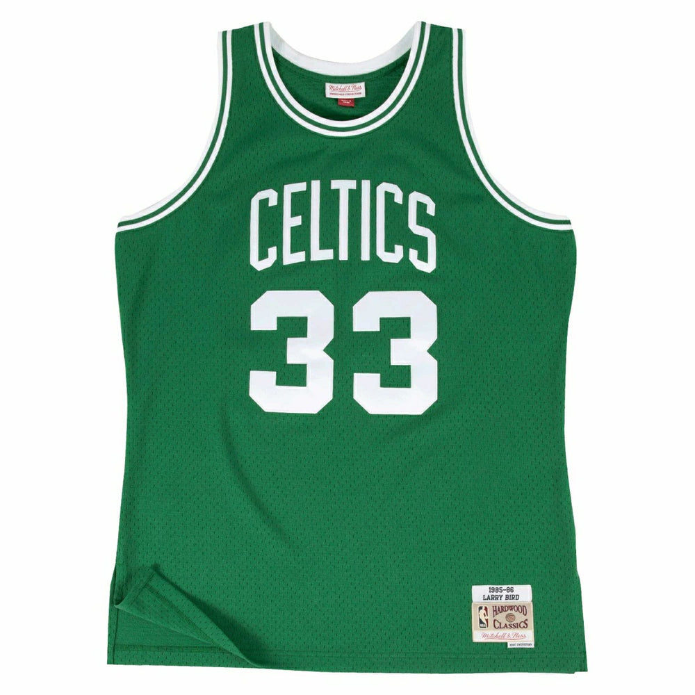 Larry Bird #33 Boston Celtics 1985-86 Mitchell & Ness Swingman NBA Jersey Green Lifestyle