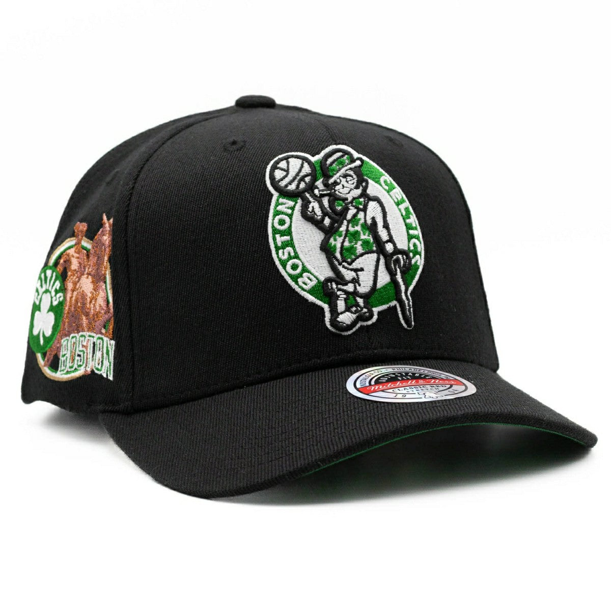 Boston Celtics Custom Patch Classic Red Stretch Snapback Cap Schwarz Taass sale