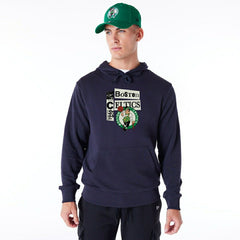 Boston Celtics Newspaper Script New Era NBA Hoodie Navy Taass US