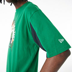 Boston Celtics Mesh Panel New Era Oversized NBA T-Shirt Classic