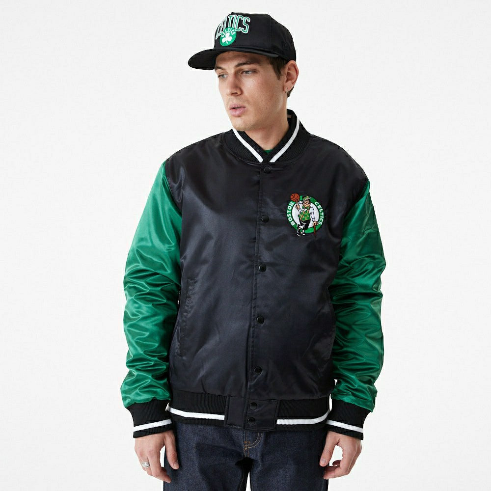 Boston Celtics Satin New Era NBA Bomber Jacket Taass for sale