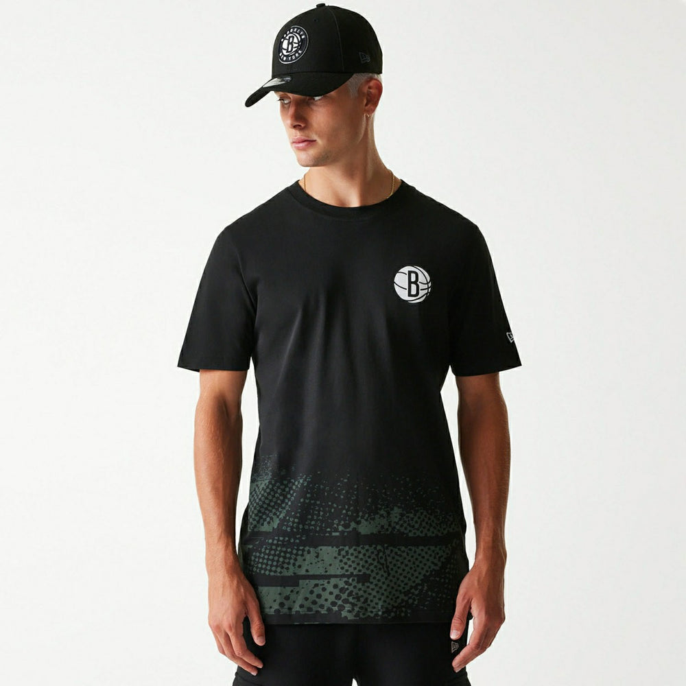Brooklyn Nets 2024 NBA Tip-Off New Era T-Shirt Black Lifestyle