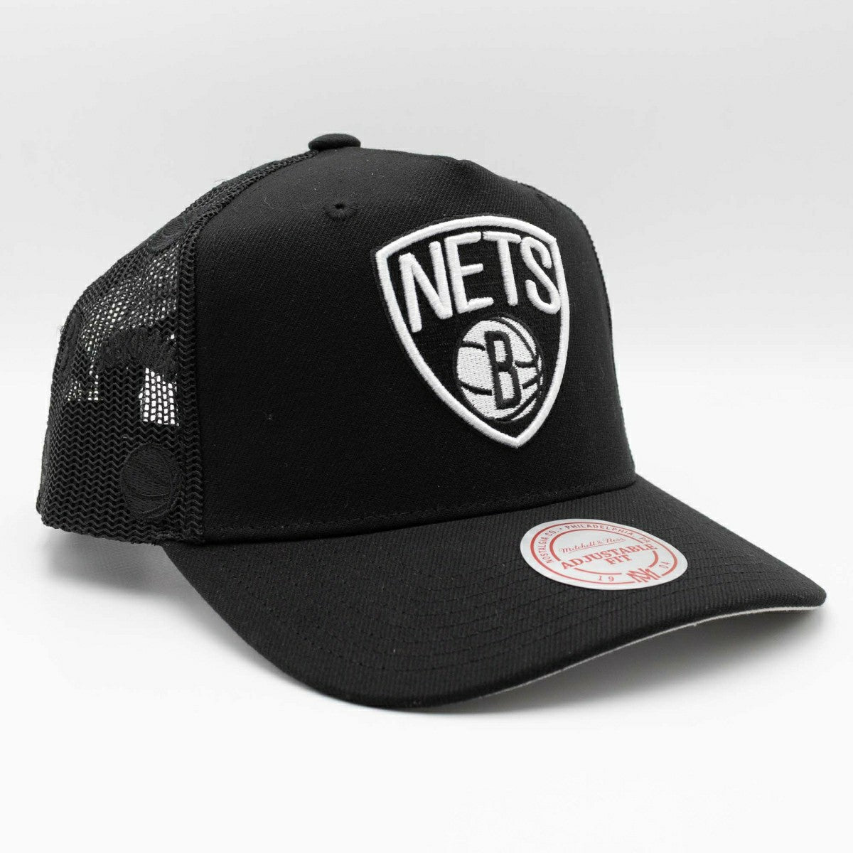 Brooklyn Nets Mitchell & Ness Monogram NBA Trucker Cap Black Taass US