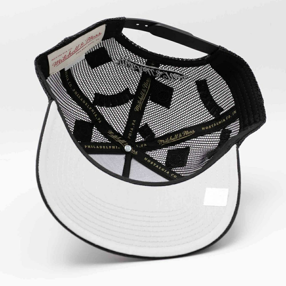 Brooklyn Nets Mitchell & Ness Monogram NBA Trucker Cap Black Taass US
