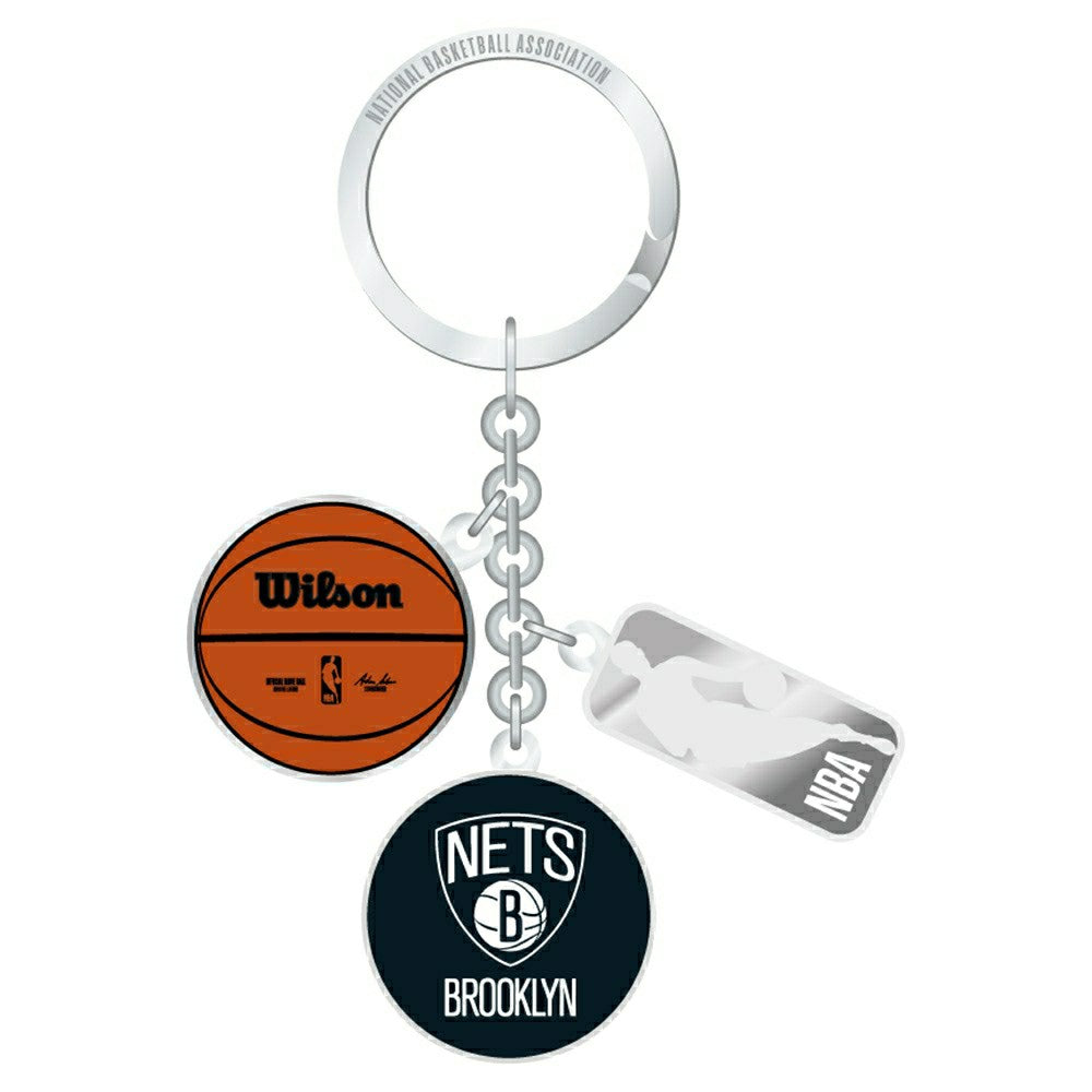 Brooklyn Nets NBA Charm Key Ring Taass US