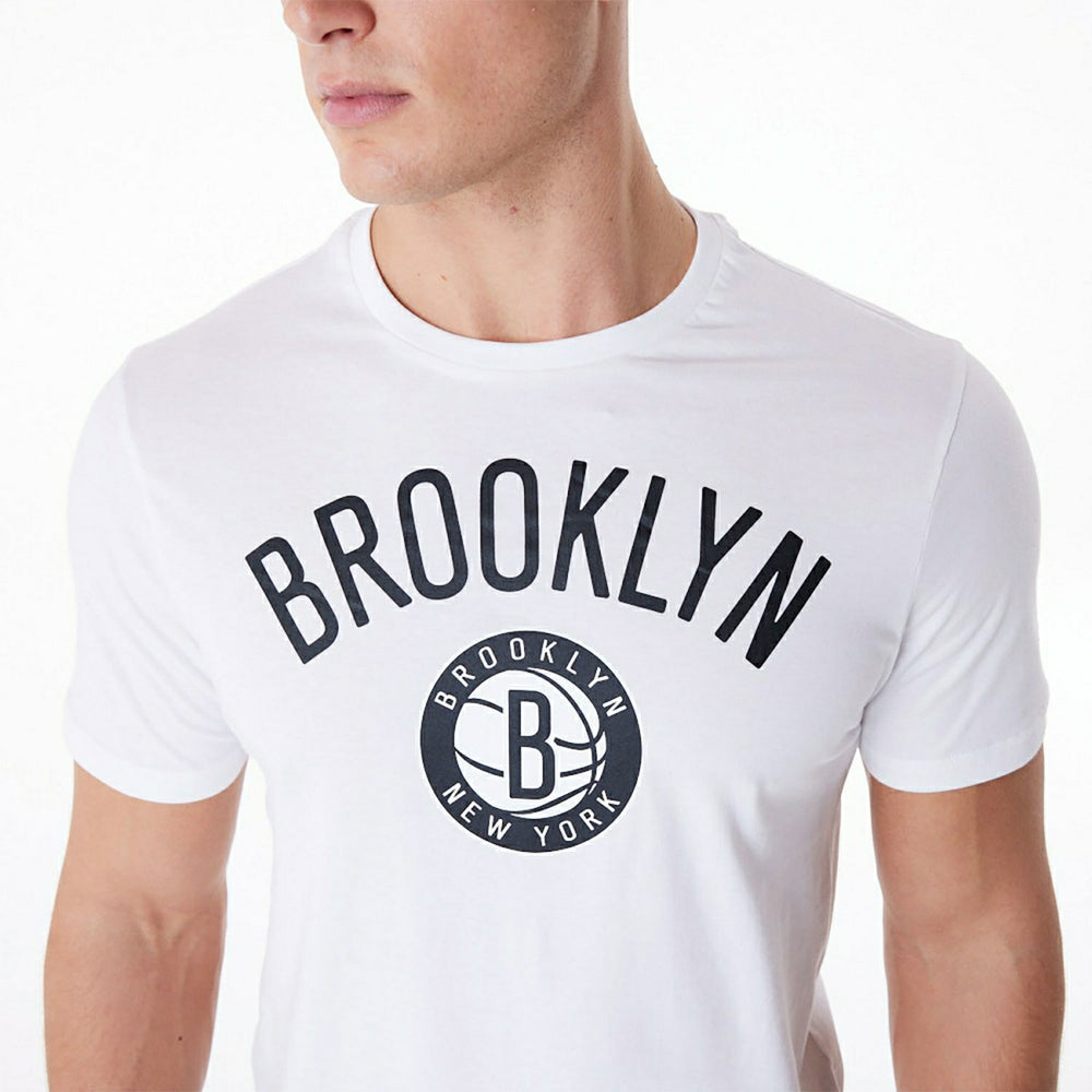 Brooklyn Nets Team Logo New Era NBA T-Shirt White Classic