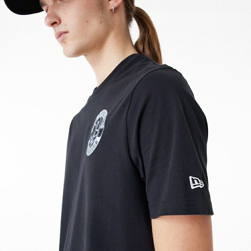 Brooklyn Nets Holographic New Era NBA T-Shirt Black Taass sale