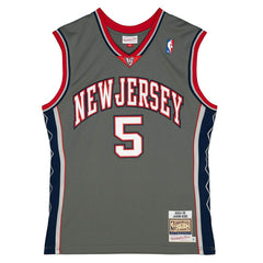 Jason Kidd #5 New Jersey Nets 2004-05 Mitchell & Ness Authentic NBA Jersey Grey Classic