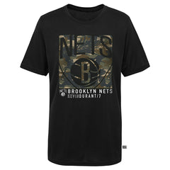 Kevin Durant Brooklyn Nets Camo Logo NBA T-Shirt Black Classic