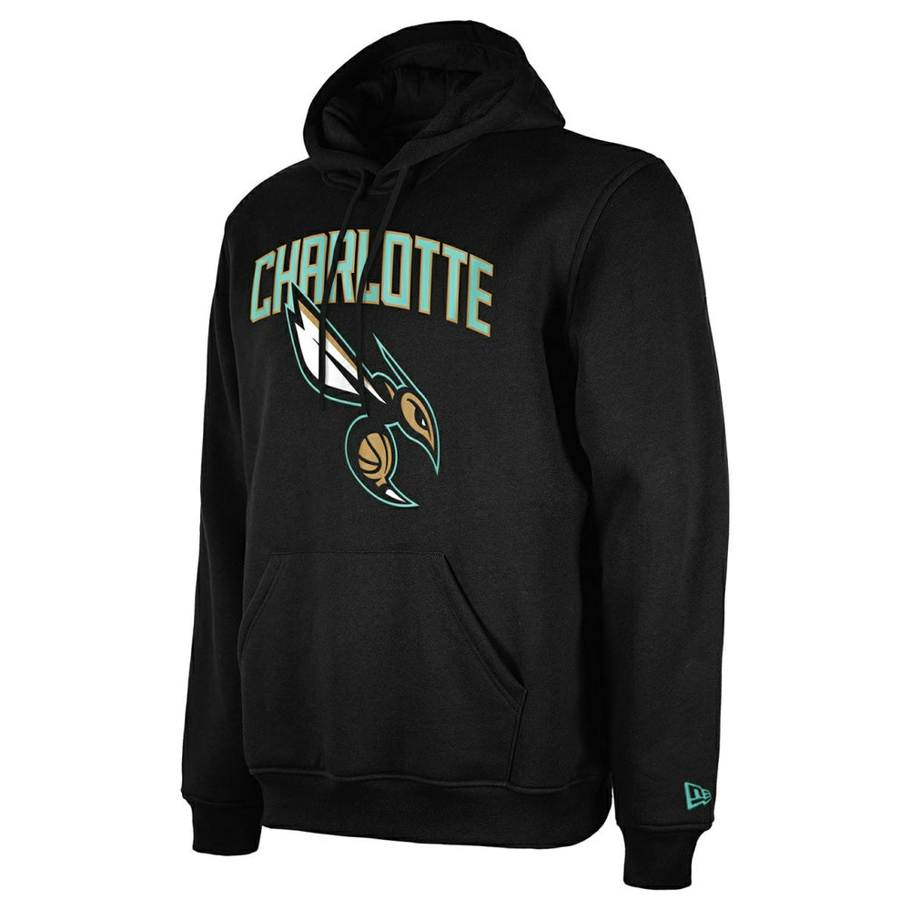 Charlotte Hornets 2024 NBA City Edition New Era Hoodie Black Lifestyle