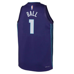 LaMelo Ball #1 Charlotte Hornets Jordan Swingman NBA Jersey Purple (YOUTH) Taass US