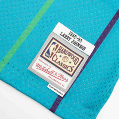 Larry Johnson #2 Charlotte Hornets 1992-93 Mitchell & Ness Swingman NBA Jersey Teal Taass for sale
