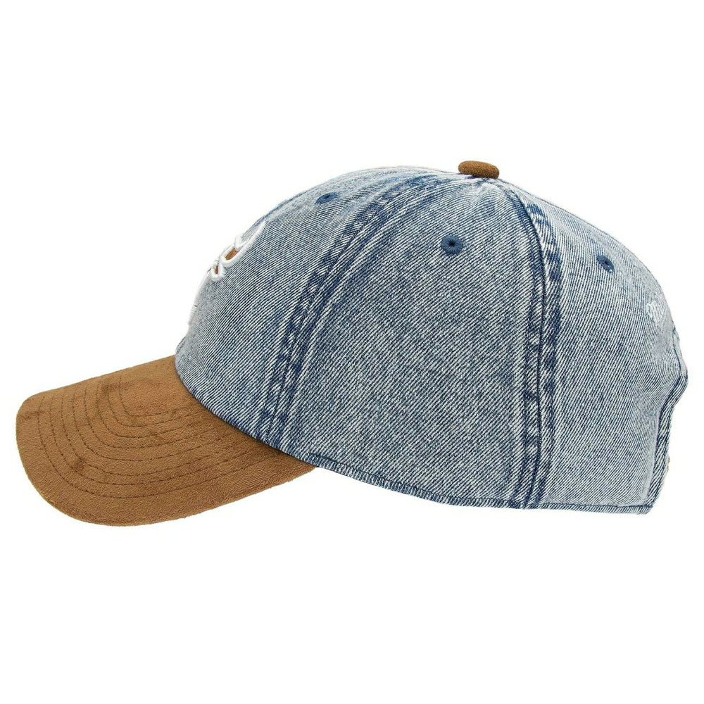 Chicago Bulls Denim Suede 1904 Strapback NBA Cap Blue/Brown Classic