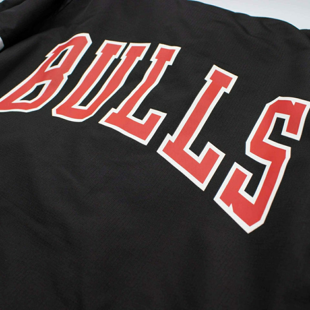 Chicago Bulls NBA Quarter Zip Windbreaker Jacket Black Taass for sale