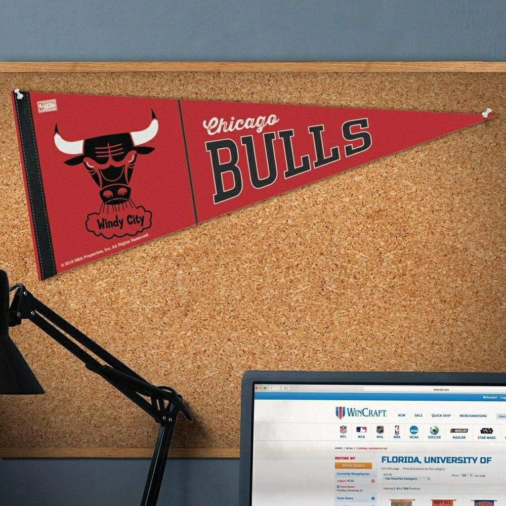 Chicago Bulls Hardwood Classics Premium NBA Pennant Lifestyle