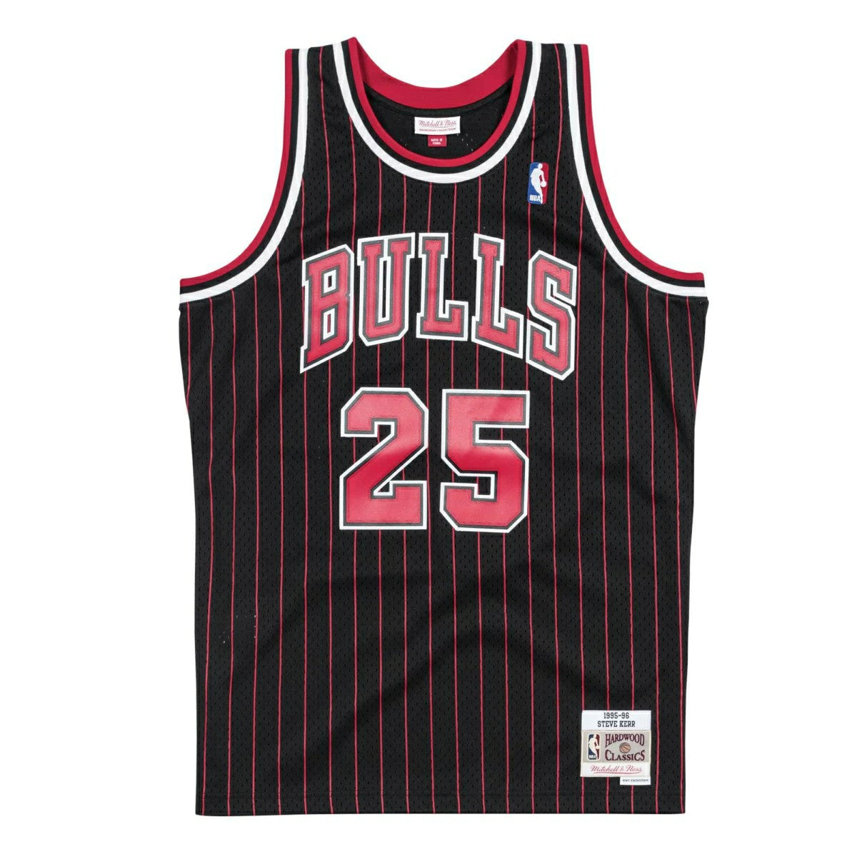 Steve Kerr #25 Chicago Bulls 1995-96 Swingman NBA Jersey Pinstripe Taass for sale