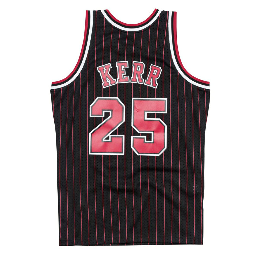 Steve Kerr #25 Chicago Bulls 1995-96 Swingman NBA Jersey Pinstripe Taass for sale