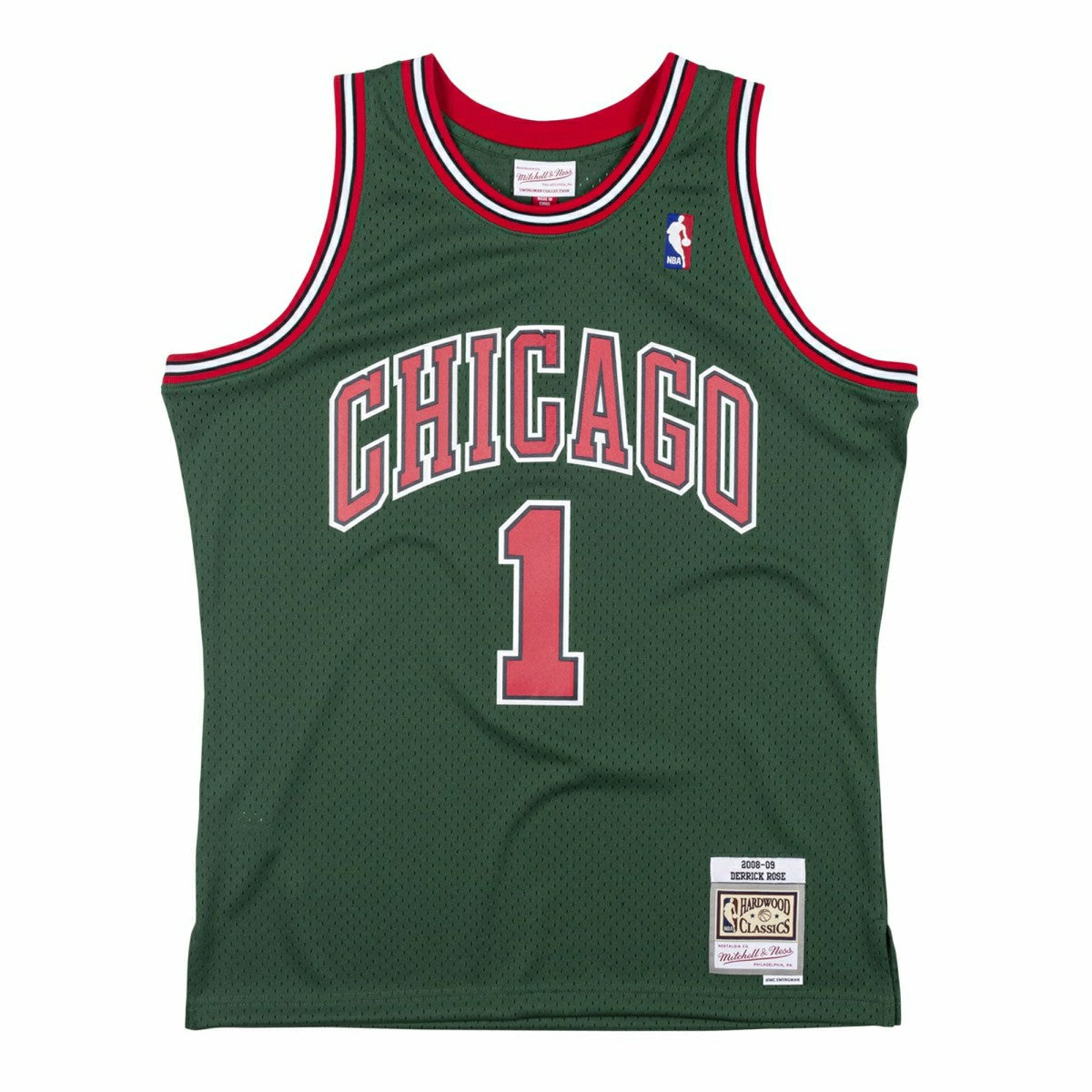 Derrick Rose #1 Chicago Bulls 2008-09 Green Week Swingman NBA Jersey Taass US