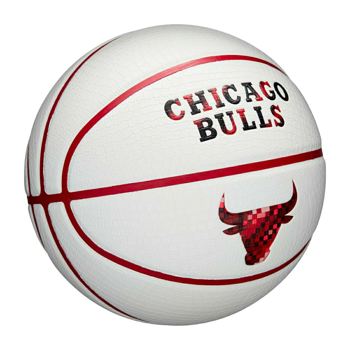 Chicago Bulls Pixel NBA Basketball White (Size 7) Taass for sale