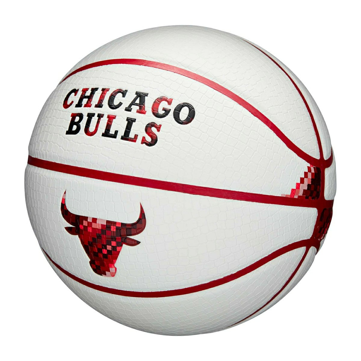 Chicago Bulls Pixel NBA Basketball White (Size 7) Taass for sale