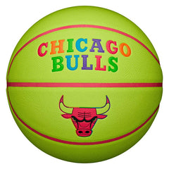 Chicago Bulls Neon Pop NBA Basketball (Size 7) Taass US