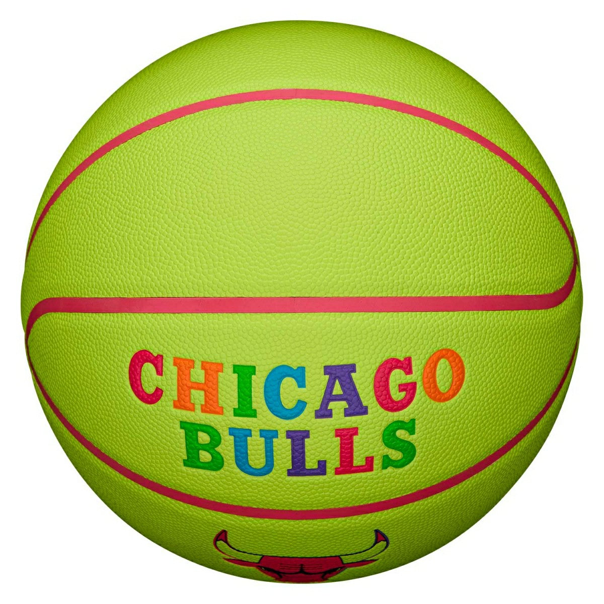 Chicago Bulls Neon Pop NBA Basketball (Size 7) Taass US
