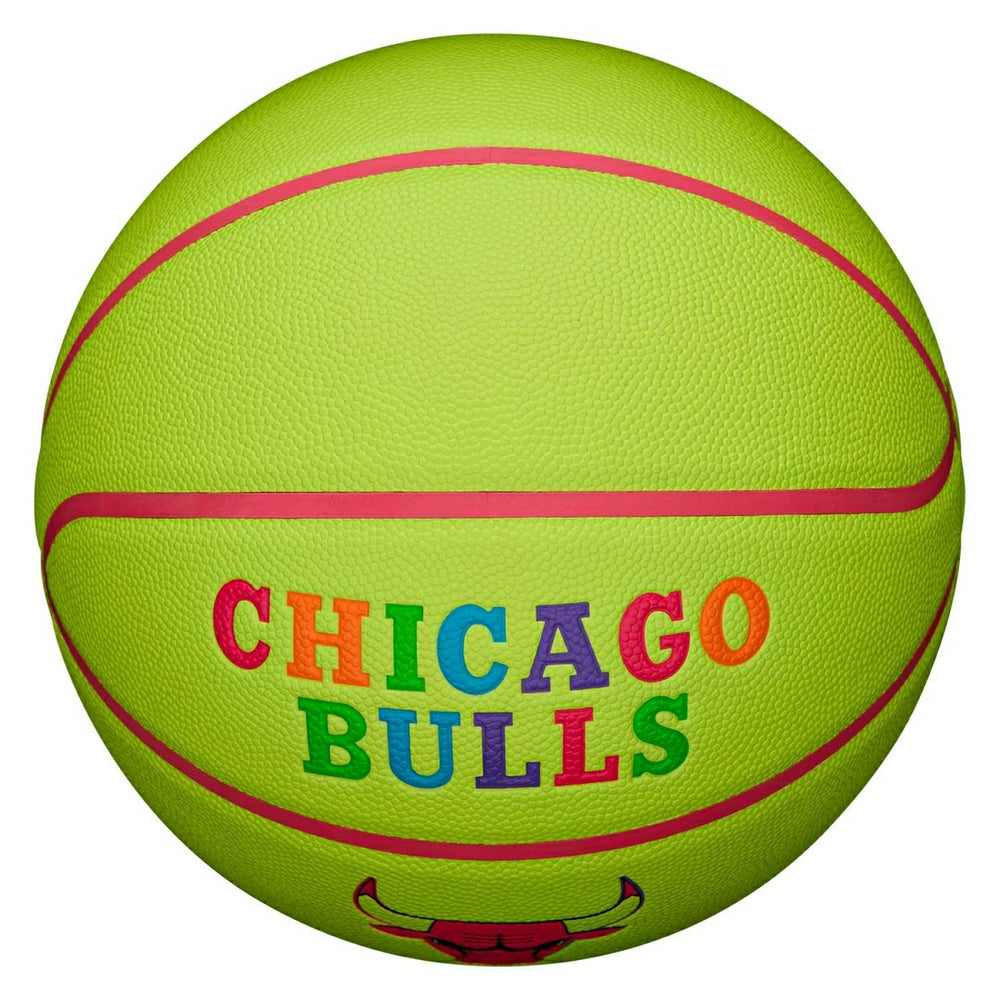 Chicago Bulls Neon Pop NBA Basketball (Size 7) Taass US