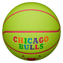 Chicago Bulls Neon Pop NBA Basketball (Size 7) Taass US