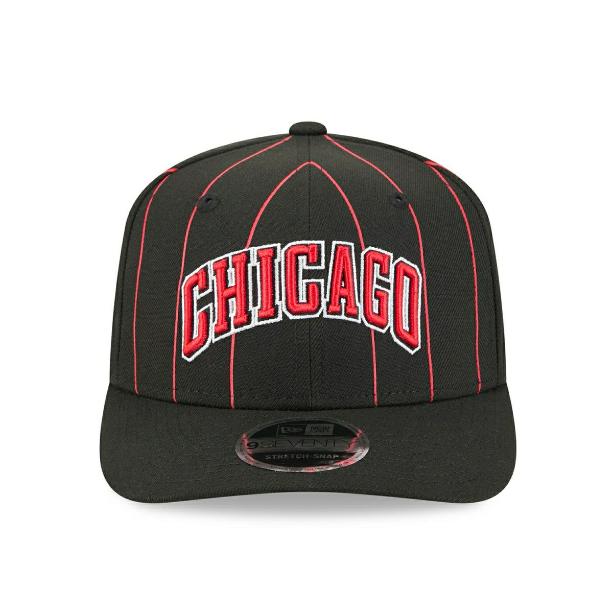 Chicago Bulls 2025-26 NBA Statement Stretch-Snap 9SEVENTY Cap Black Lifestyle