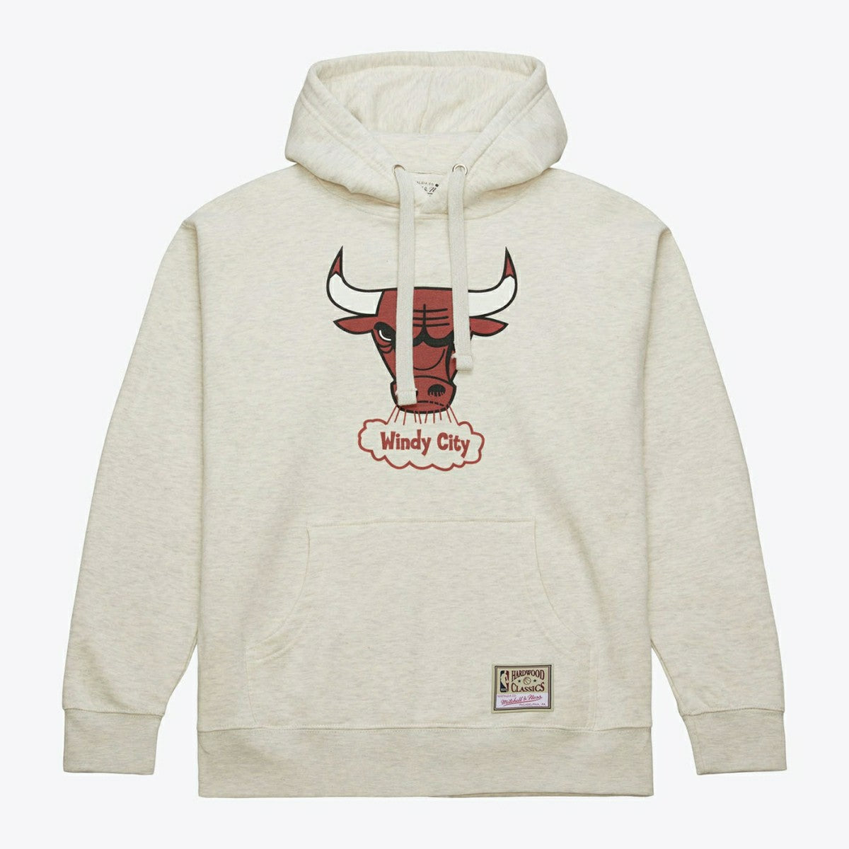 Chicago Bulls Slammin Mitchell & Ness NBA Hoodie Oatmeal Heather Fashion