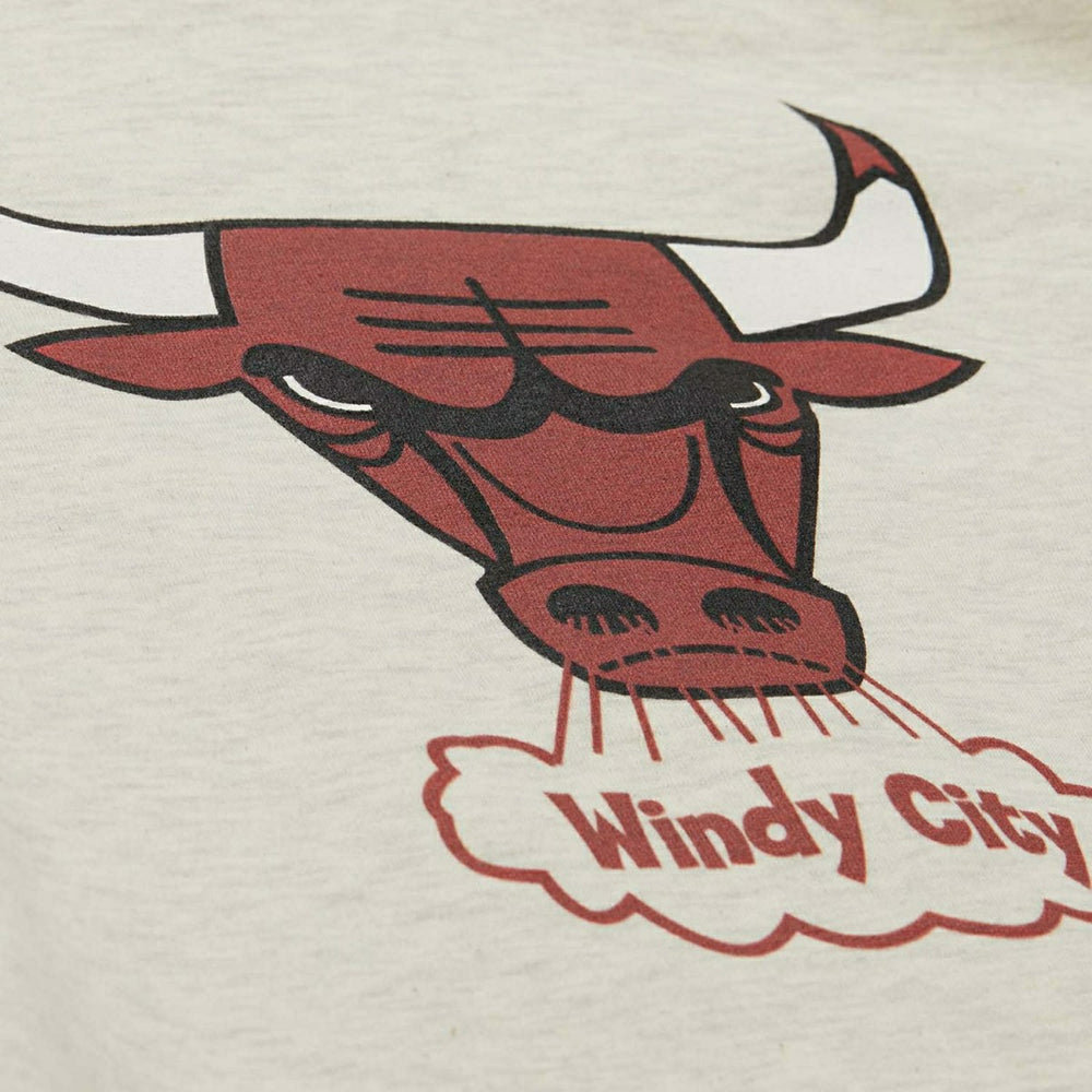 Chicago Bulls Slammin Mitchell & Ness NBA Hoodie Oatmeal Heather Fashion