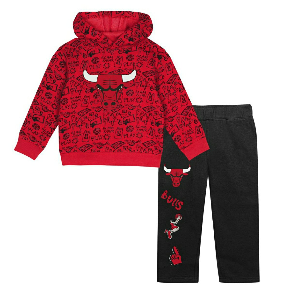 Chicago Bulls Toddler Give & Go NBA Hoodie Sweatpants Set Lifestyle