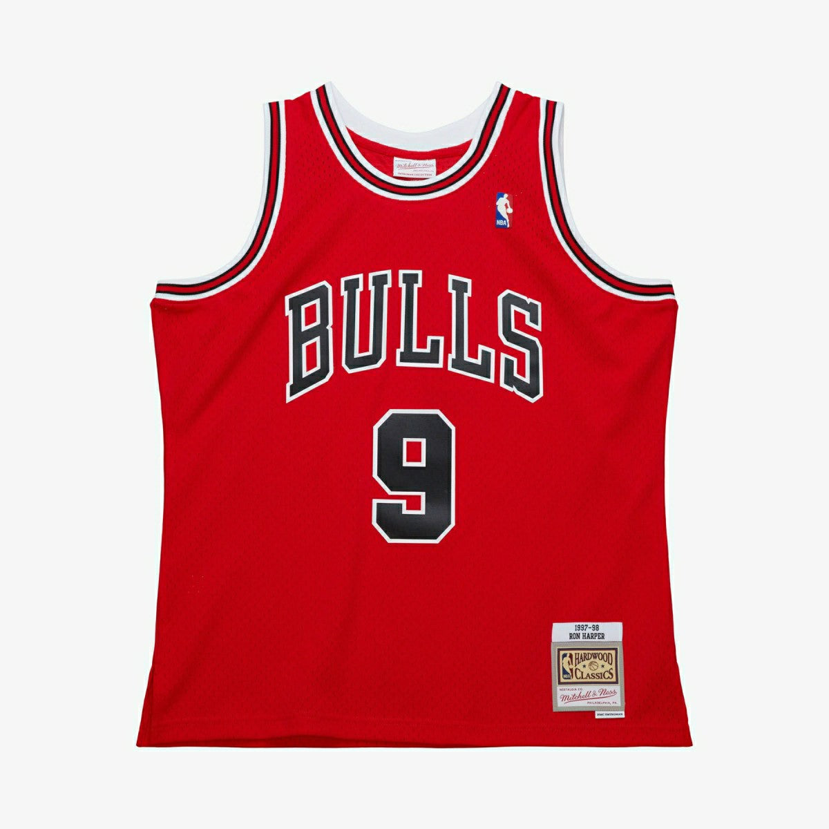 Ron Harper #9 Chicago Bulls 1997-98 Mitchell & Ness Swingman NBA Jersey Red Taass US