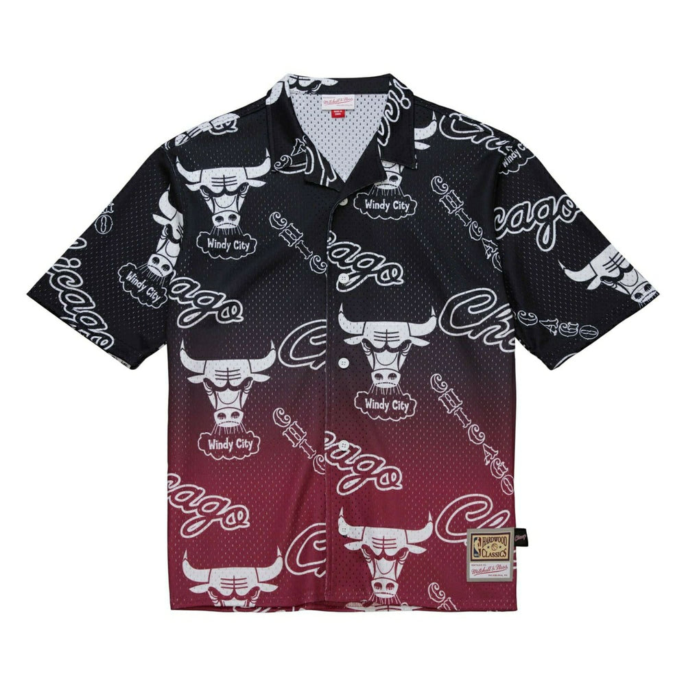 Chicago Bulls Mitchell & Ness Destination Leisure Button Up NBA Shirt Classic