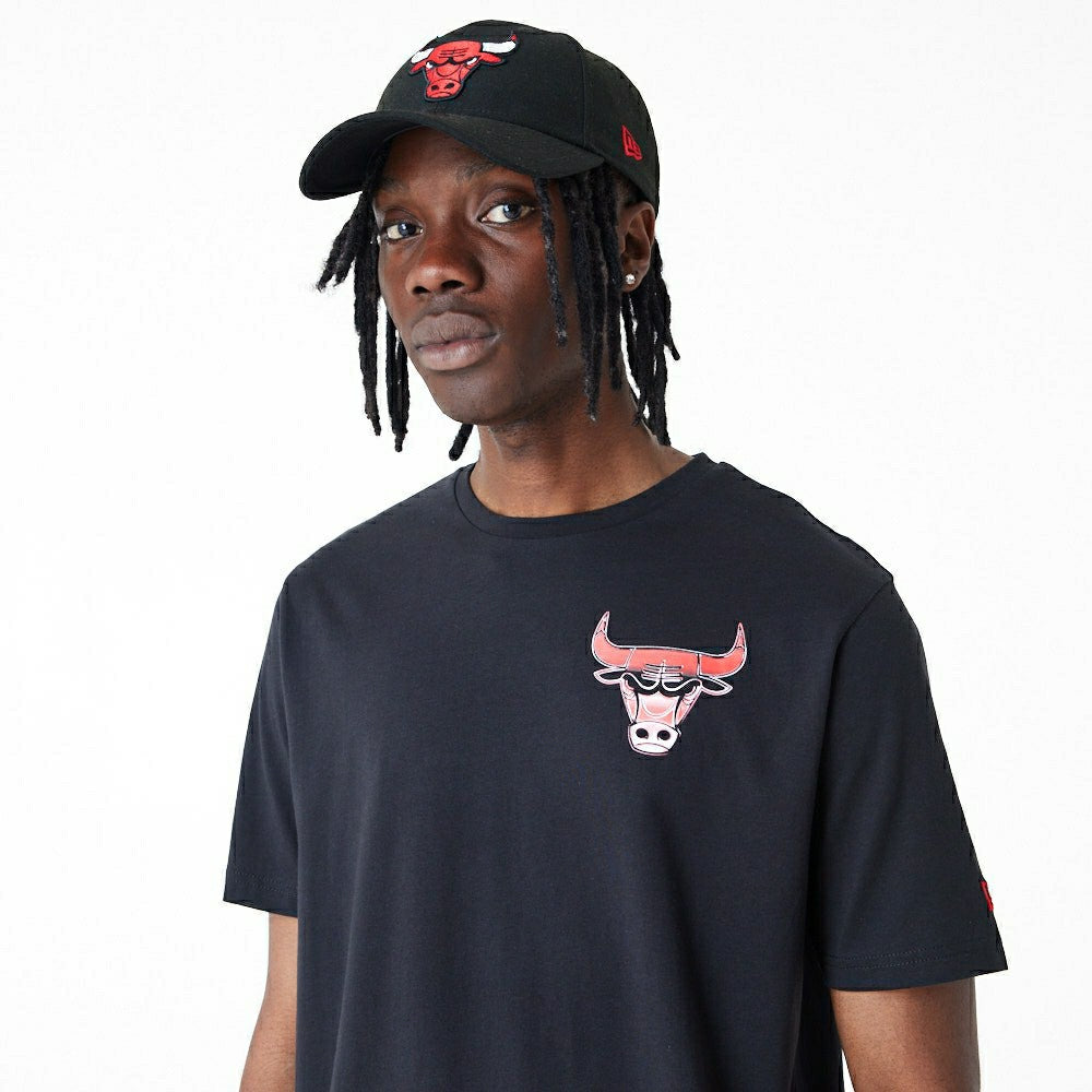 Chicago Bulls Holographic New Era NBA T-Shirt Black Taass sale